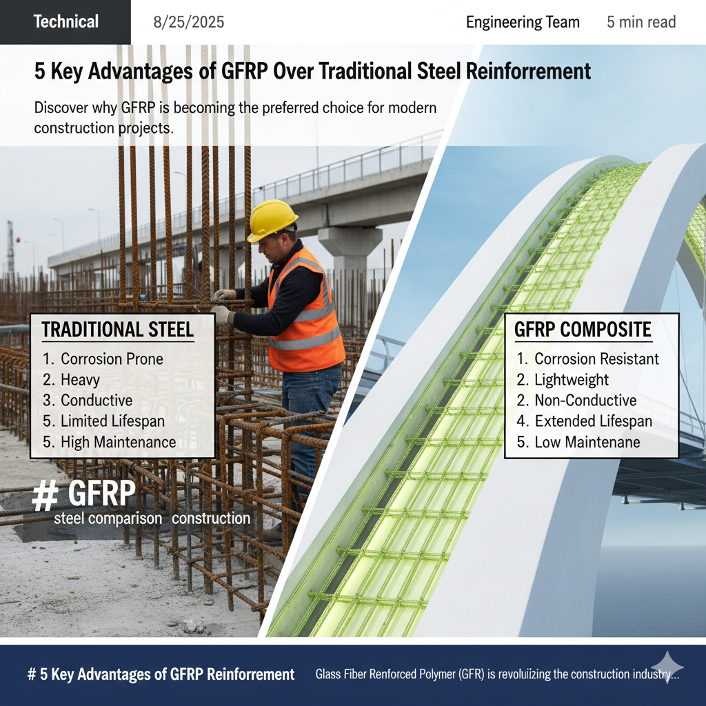 GFRP vs Steel: The Ultimate Comparison for Modern Construction